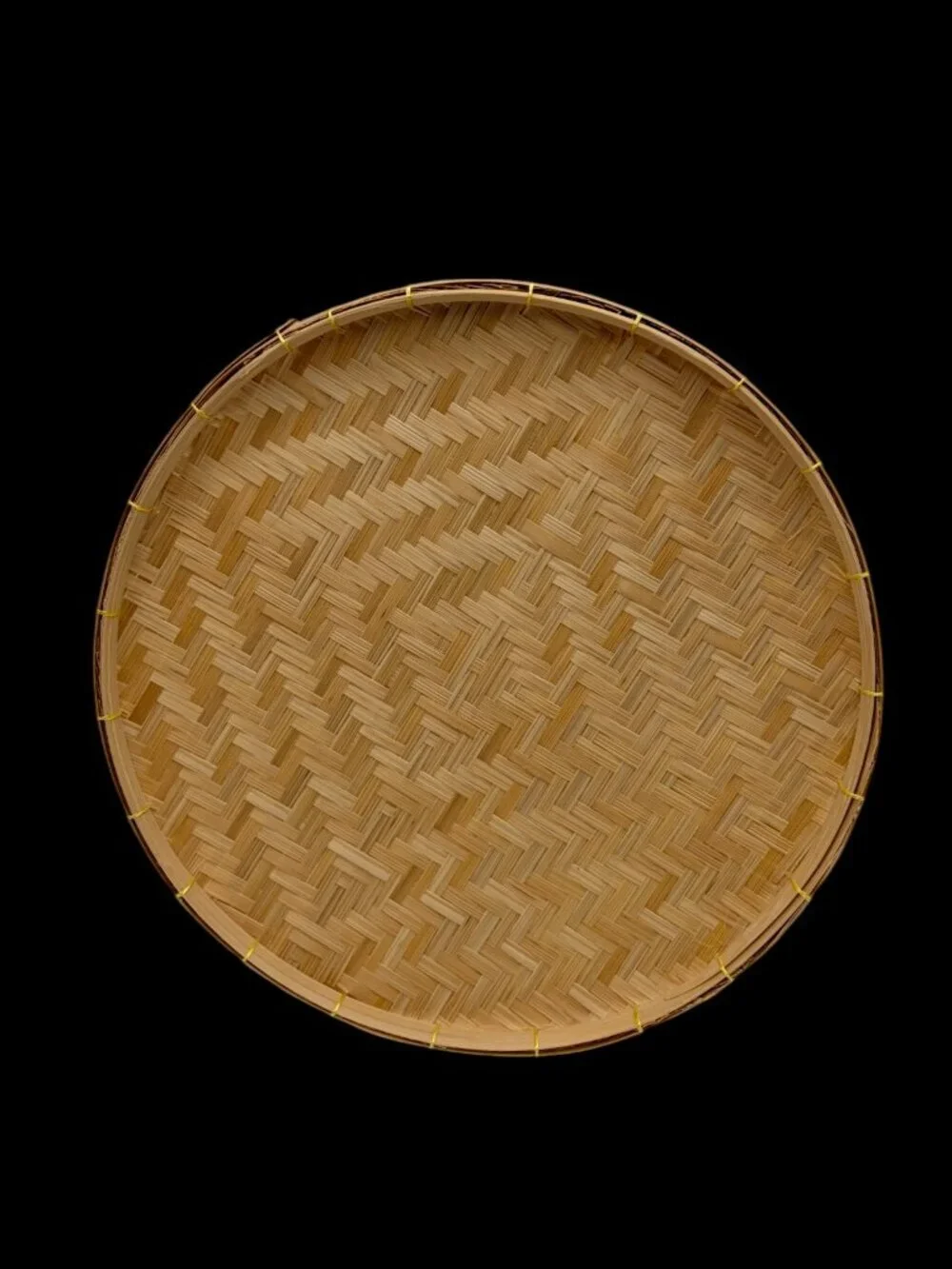 Set of 3 Handwoven Bamboo Wall Baskets Trays Boho Tribal Farmhouse Decor
